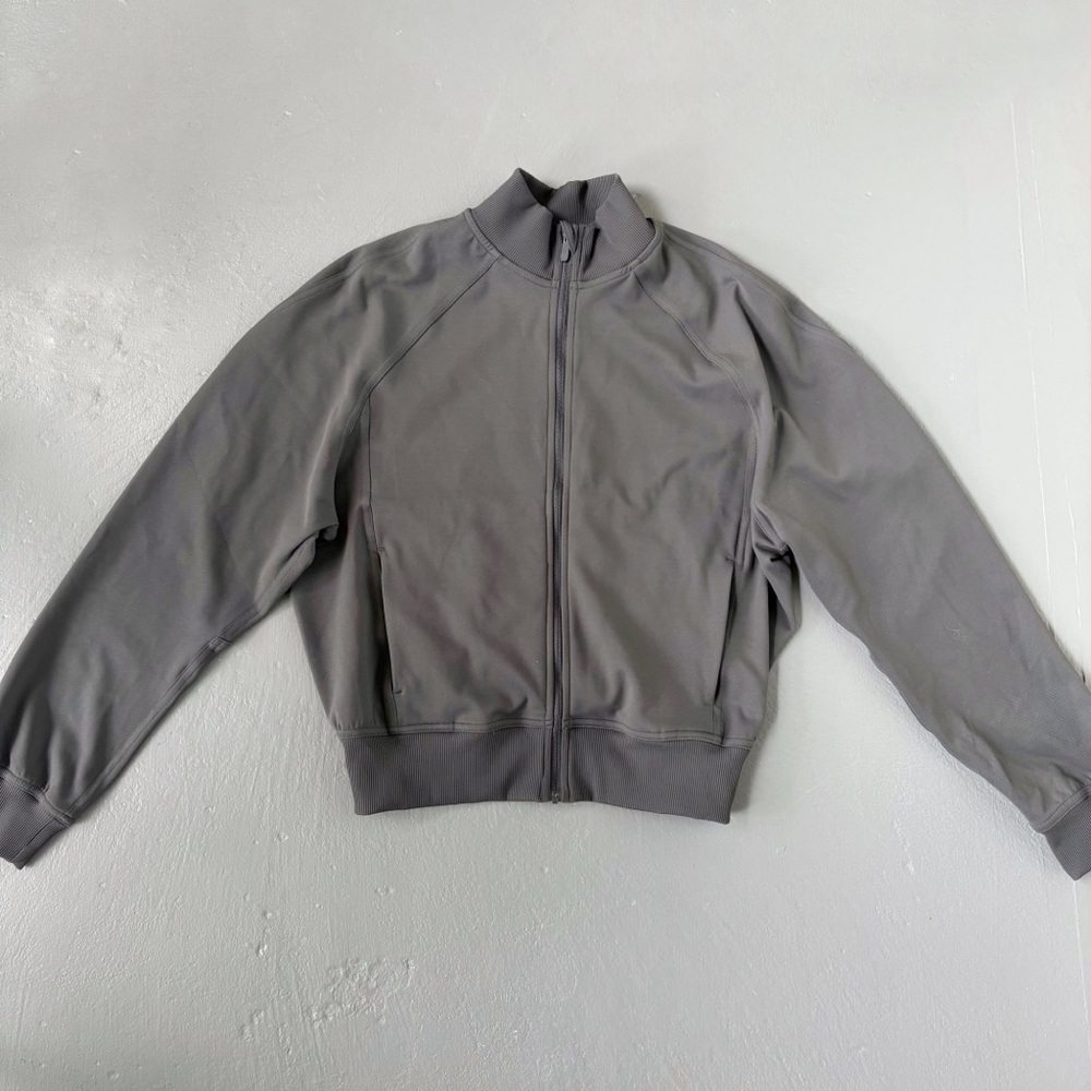 Lululemon Wunder Train Track Jacket *Twill in Graphite Grey